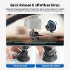 Boersma 3" Suction Cup Camera Mount Bracket with Ball Head Magic Arm, 1/4" ARRI Holes, Quick Release Car Mount with Phone Holder & Action Cam Adapter - 3 of 4
