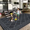 Waterproof Patio Rug Mat Outdoor Carpet Reversible RV Camping Portable Picnic Plastic Straw Rug Outside Area Rug for Balcony Deck Backyard Patio - 3 of 4