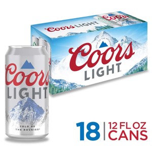 Coors Light Beer - 18pk/12 fl oz Cans - 1 of 4