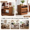 Sapphtopaz Modern Nightstand with Charging Station&LED Large Storage End Table with Drawers&Groove Design Night Stand for Bedroom,Living Room - 2 of 4