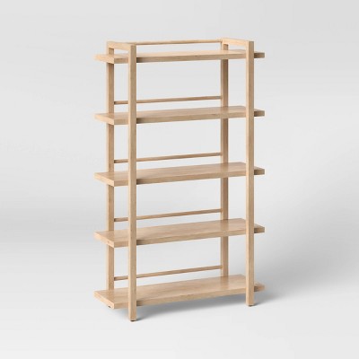 68" Wide Wood 5 Shelf Bookcase Natural - Threshold™