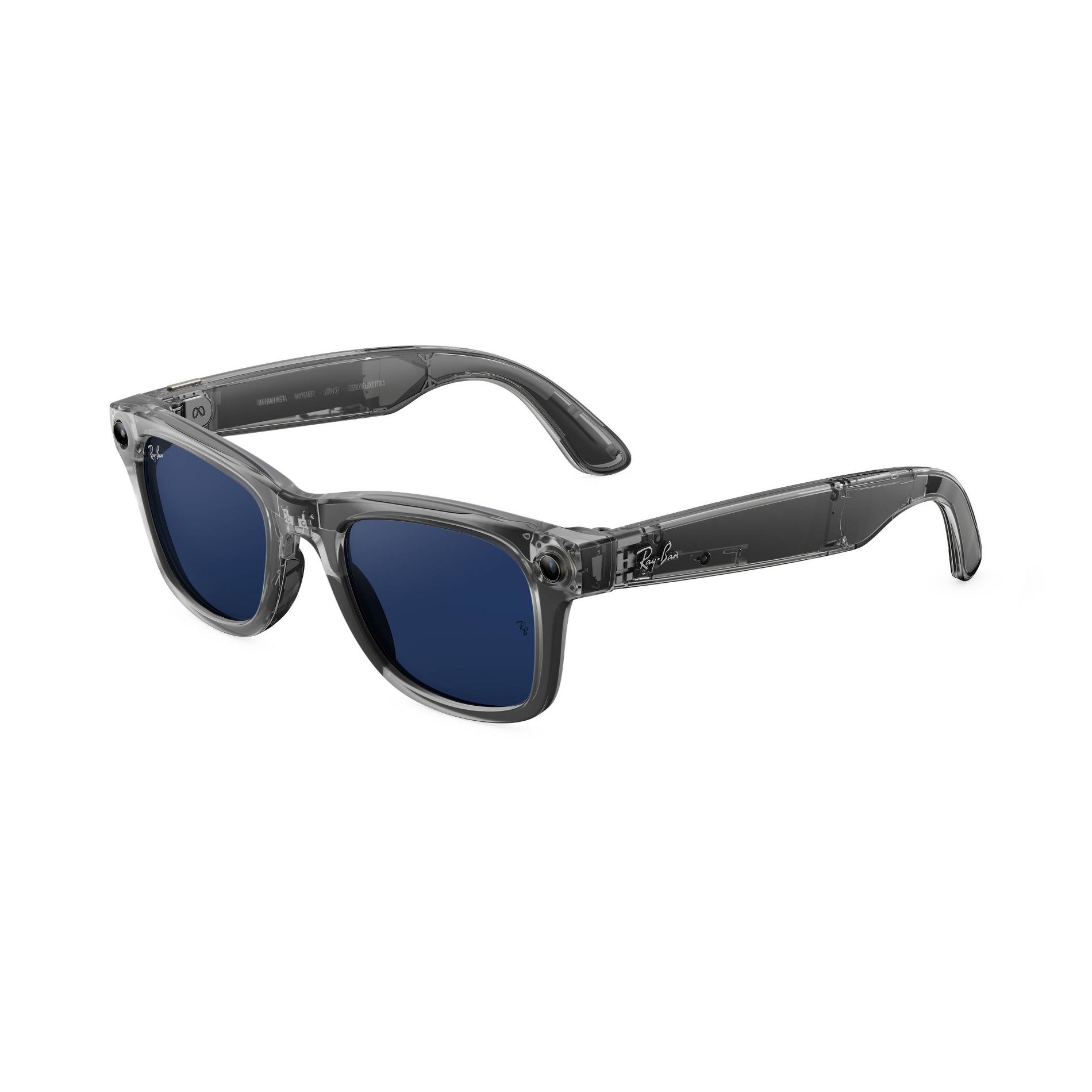 Ray-Ban | Meta Wayfarer (Gen 2) - Shiny Transparent Gray, Clear to Sapphire Transitions