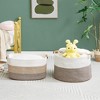 VECELO Woven Storage Basket Decorative Coiled Rope Basket Washable Woven Laundry Basket - 4 of 4
