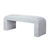 Jofran,Sophia Modern Luxury Curved Upholstered Waterfall Jacquard Bench - Small - 3 of 4