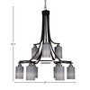 Toltec Lighting Paramount 9 - Light Chandelier in  Matte Black/Brushed Nickel with 4" Gray Matrix Shade - 2 of 2