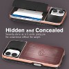 Vena vCommute For Apple iPhone 17 Case Wallet, Case with Stand Leather Card Holder [Military Grade Drop Protection], Red - 3 of 4