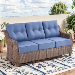 Gymojoy Outdoor Sofa Couch 3 Seater Sofa Deep Seat Sofa - 1 of 4