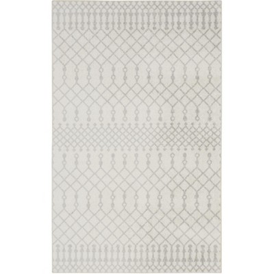 Astra Ivory Trellis 4' Round Synthetic Easy-Care Area Rug