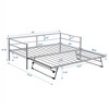 NicBex Metal Twin Size Daybed with Adjustable Trundle,Pop Up Trundle for Bedroom,Living Room,Apartment,Silver - 3 of 4