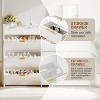 3 Flip Drawers Hidden Wood Shoe Cabinet,Freestanding Shoe Storage Cabinet with 2 Drawers - 4 of 4