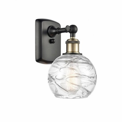 Athens Deco Swirl - 1 Light Wall Sconce In Industrial Style-11 Inches Tall and 6 Inches Wide