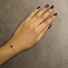 Haus of Brilliance Silver Bezel Set Purple Amethyst 5 Station Adjustable Bolo Bracelet - 4 of 4