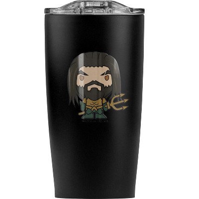 Aquaman Movie Cute Chibi Character Steel Tumbler 20oz Coffee Travel Mug
