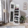 GlasFlength Full Length Mirrors Arched Jewelry Full-Length Mirror Cabinet 3 Storage Shelves for Living Room, White, 16.5"*15.9"*61" - 2 of 4