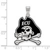 Black Bow Jewelry Sterling Silver East Carolina Pirates NCAA Extra Large Pendant - 2 of 3