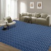 Washable Modern Braided Printed Rug Non Slip Low Pile Rug Soft Solid Throw Floor Cover Foldable Indoor Carpet for Living Room Bedroom Playroom - 3 of 4