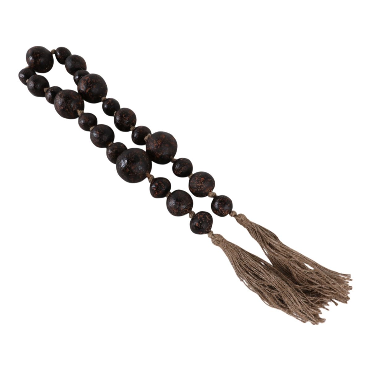 Terracotta Bead Garland with Jute Tassels for Home Decor - Decorative Accent for Bathroom, Office Desk, and Living Room Décor - thumbnail 5