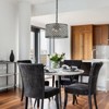 LLHZSY Black Drum Chandeliers for Dining Room Hight Ceiling Living Room - W15 3/4" - 2 of 4