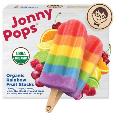 JonnyPops Organic Rainbow Fruit Stacks Pops - 14.8 fl oz/8ct