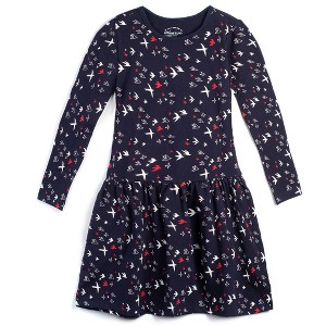 Mightly Toddler Fair Trade Organic Cotton Long Sleeve Drop Waist Dress - 1 of 3