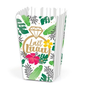 Big Dot of Happiness Last Luau - Tropical Bachelorette Party and Bridal Shower Favor Popcorn Treat Boxes - Set of 12 - 1 of 4