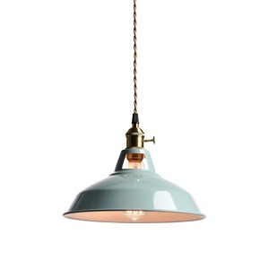 CLAXY Modern Pendant Light Sea Green Barn Shade Hanging Lights - 1 of 4