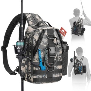 Fishing Backpack with Rod Holder, Lightweight Sling Bag Storge Gear and  Equipment : Target