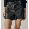 Women's Stretchy Vegan Leather Shorts - DELUC - 2 of 4