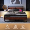 NicBex King Metal Bed Frame with Upholstered Headboard,Platform Bed with LED and Wireless Charging Station,Under-Bed Storage,Easy Assembly,Brown - 3 of 4