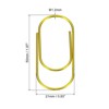 Unique Bargains Large Metal Prevent Tearing Pages Home Office Paper Clip 20 Pcs - 2 of 4