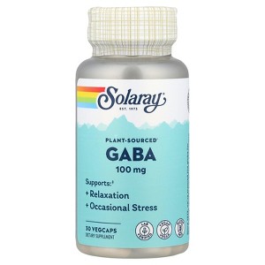 Solaray Plant-Sourced GABA, 100 mg, 30 VegCaps - 1 of 4
