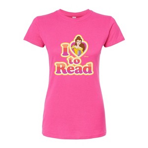 Women's - Disney - Belle I Love To Read Fitted Graphic T-Shirt - 1 of 3