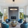 LLHZSY Modern Black LED Resin Round Chandelier-22 2/5" - 4 of 4