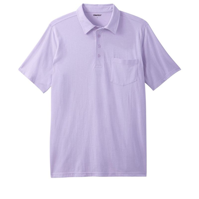 KingSize Men's Big & Tall Lightweight Pocket Golf Polo Shirt, 1 of 2