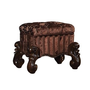 Acme Furniture Versailles Accent Chair Fabric/Cherry Oak Finish - 1 of 4