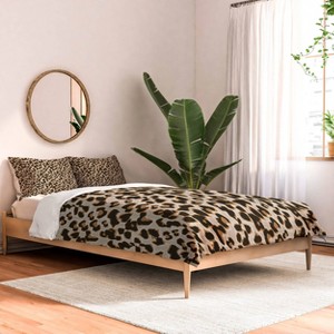 Deny Designs Iveta Abolina Brown Leopard Queen/Full Comforter and Sham Set (2-3pc Set) - 1 of 4