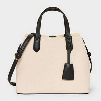 Triple Compartment Satchel Handbag - A New Day™