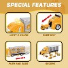 Skirfy 33 in 1 Diecast Construction Vehicle Set Play Vehicles with Sounds and Lights, Metal Alloy Car Carrier Truck, Birthday Gifts  Yellow - 2 of 4