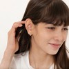 Girls' Half Hoop Screw Back Sterling Silver Earrings - In Season Jewelry - 2 of 4