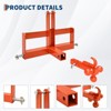 3 Point Trailer Hitch for Tractor with 2" Receiver and Towing Ball Hitch for Category 1 Tractors, Suitcase Weight Brackets, 10,000Lb Capacity - 3 of 4
