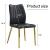 FONTOI 4PCS Dining Chairs with High Back Seat&Anti Slip Foot Pads for Family, Restaurants, Hotels, Coffee Shops, Black&Gold, 16.9"*34.3"*17.9" - 3 of 4