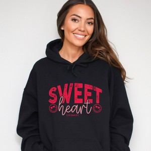 S.W.Smiley Sweet Heart Distressed - Women's Graphic Hoodie - 1 of 3