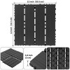 Syemin Carpet Tiles Plastic Interlocking Decking Tiles Waterproof for All-Weather Use, 44 Packs of Terrace Decking Tiles, Gray, 12"*12"*0.8" - 3 of 4