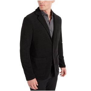 Kenneth Cole Mens Textured Triple Patch Pocket Stretch Three Button Blazer Jacket - 1 of 1