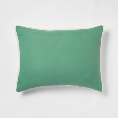 Standard Sherpa Washed Microfiber Comforter Sham Light Green - Room Essentials™