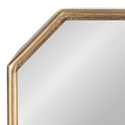 Gold Antique Mirrored Wall Sconce with Candlestick Holder