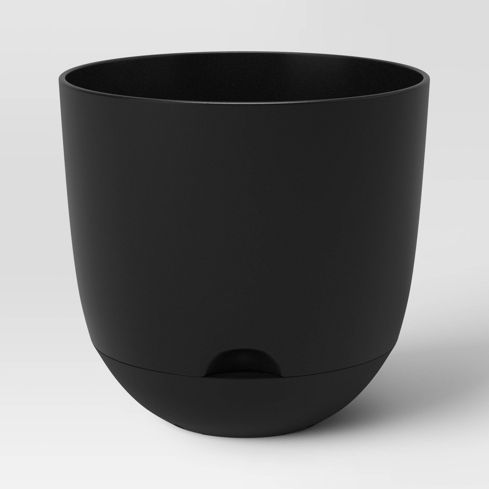 Self-Watering Plastic Indoor Outdoor Planter Pot Black 16"x16" - Room Essentials™