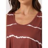 cheibear Women's Striped Round Neck Sleeveless Shirt 2 Piece Tank and Shorts Pajama Set Sleepwear - 4 of 4