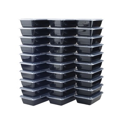 Goodcook Meal Prep 2 Compartment Large Rectangle Dark Teal Containers +  Lids - 10ct : Target