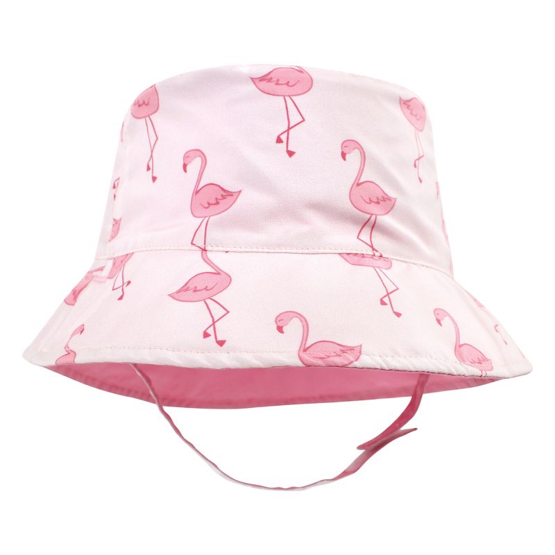 Hudson Baby Infant Girl Sun Protection Hat, Flamingo Tropical, 4 of 8